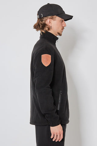 CH+ARMED Pz Gren Fleece Seitenansicht rechts, Polyesterjacke mit Badge und Stick Details.