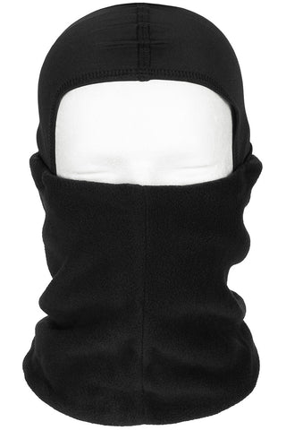 Rundschal, Fleece, schwarz, mit Kopfteil