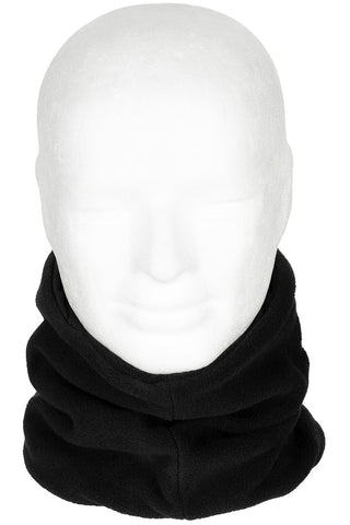 Rundschal, Fleece, schwarz, mit Kopfteil