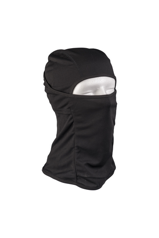Flexible Sturmmaske Balaclava offen aus 100% Polyester, atmungsaktive und schnelltrocknende Kopfhaube, die Hals, Kinn, Mund und Nase zuverlässig bedeckt, ideal als leichte Unterziehmaske für Helm – weiche, elastische Passform für  Militär, Outdoor, Sport und taktische Einsätze.