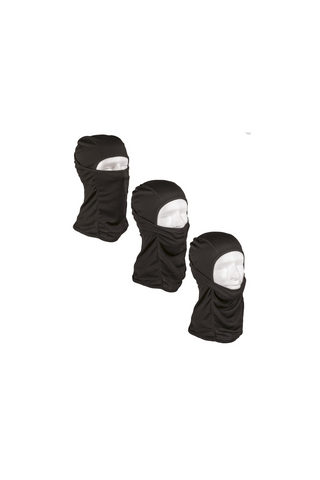 Flexible Sturmmaske Balaclava offen aus 100% Polyester, atmungsaktive und schnelltrocknende Kopfhaube, die Hals, Kinn, Mund und Nase zuverlässig bedeckt, ideal als leichte Unterziehmaske für Helm – weiche, elastische Passform für  Militär, Outdoor, Sport und taktische Einsätze.
