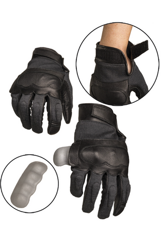 TAKTISCHE HANDSCHUHE LEDER/ARAMID