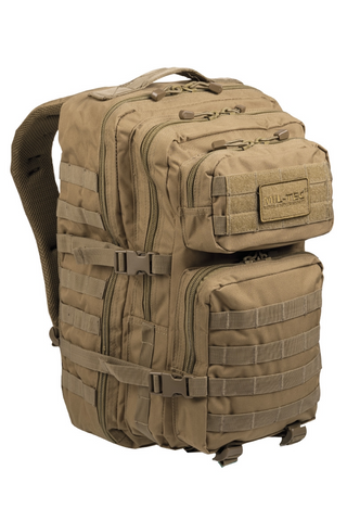 Taktischer Militärrucksack 36L aus robustem 600D Polyester mit PVC-Beschichtung, Molle-System, ergonomisch gepolsterten Schultergurten und Rückenpolsterung aus EVA-Schaum, mehreren Reissverschluss- und Netzfächern sowie Hydropack-Fach – idealer Einsatz- und Outdoor-Rucksack mit hoher Funktionalität und Stauraum.