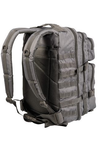 Taktischer Militärrucksack 36L aus robustem 600D Polyester mit PVC-Beschichtung, Molle-System, ergonomisch gepolsterten Schultergurten und Rückenpolsterung aus EVA-Schaum, mehreren Reissverschluss- und Netzfächern sowie Hydropack-Fach – idealer Einsatz- und Outdoor-Rucksack mit hoher Funktionalität und Stauraum.