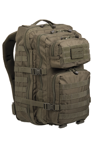Taktischer Militärrucksack 36L aus robustem 600D Polyester mit PVC-Beschichtung, Molle-System, ergonomisch gepolsterten Schultergurten und Rückenpolsterung aus EVA-Schaum, mehreren Reissverschluss- und Netzfächern sowie Hydropack-Fach – idealer Einsatz- und Outdoor-Rucksack mit hoher Funktionalität und Stauraum.