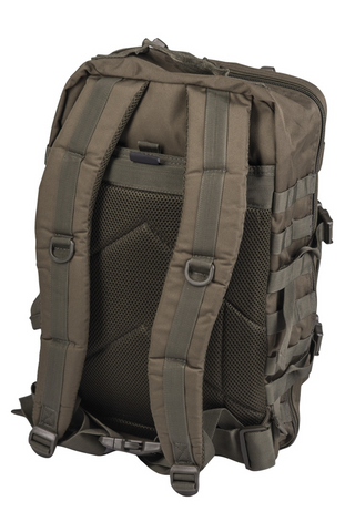 Taktischer Militärrucksack 36L aus robustem 600D Polyester mit PVC-Beschichtung, Molle-System, ergonomisch gepolsterten Schultergurten und Rückenpolsterung aus EVA-Schaum, mehreren Reissverschluss- und Netzfächern sowie Hydropack-Fach – idealer Einsatz- und Outdoor-Rucksack mit hoher Funktionalität und Stauraum.