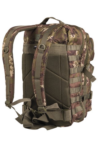 Taktischer Militärrucksack 36L aus robustem 600D Polyester mit PVC-Beschichtung, Molle-System, ergonomisch gepolsterten Schultergurten und Rückenpolsterung aus EVA-Schaum, mehreren Reissverschluss- und Netzfächern sowie Hydropack-Fach – idealer Einsatz- und Outdoor-Rucksack mit hoher Funktionalität und Stauraum.