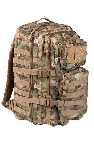 Taktischer Militärrucksack 36L aus robustem 600D Polyester mit PVC-Beschichtung, Molle-System, ergonomisch gepolsterten Schultergurten und Rückenpolsterung aus EVA-Schaum, mehreren Reissverschluss- und Netzfächern sowie Hydropack-Fach – idealer Einsatz- und Outdoor-Rucksack mit hoher Funktionalität und Stauraum.